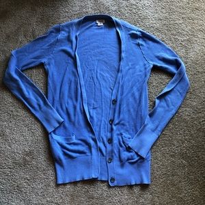 Women’s periwinkle waffle knit cardigan